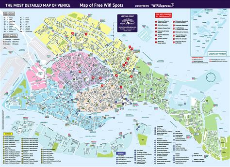 Map of Venice tourist: attractions and monuments of .